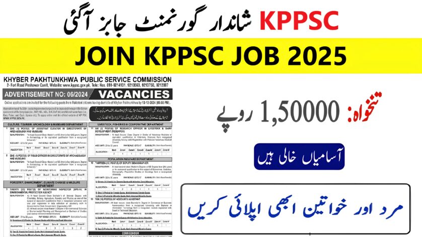 KPPSC Jobs 2025 www.kppsc.gov.pk