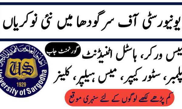 University of Sargodha Jobs 2025 Online Apply su.edu.pk jobs