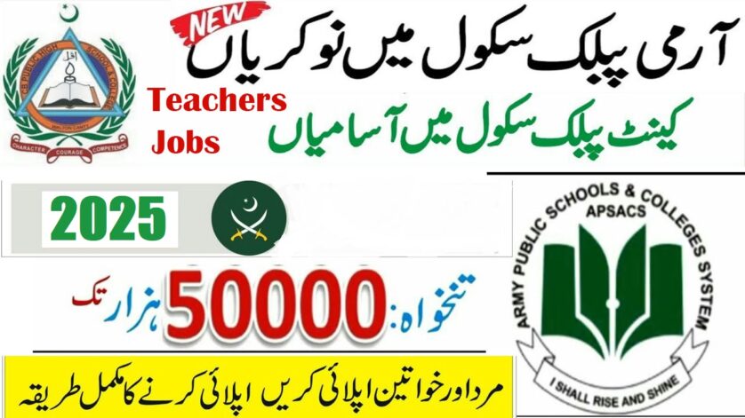 Army Public School Rawalpindi Jobs 2025