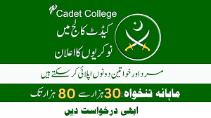 Cadet College Wana Jobs 2025