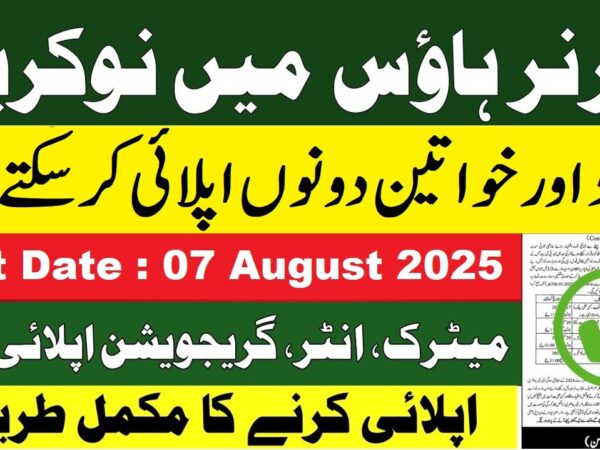 Governor House Karachi Jobs 2025