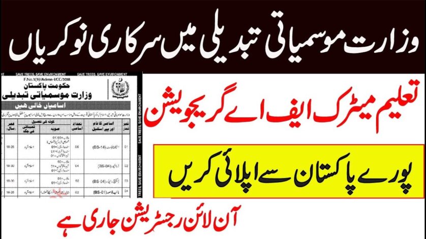 Ministry of Climate Change Jobs 2025