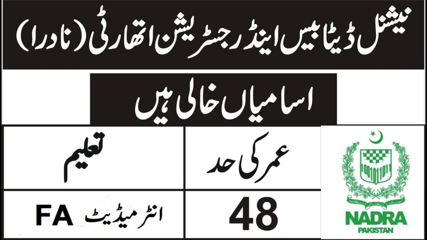 NADRA Balochistan Walk in Interview Jobs 2025