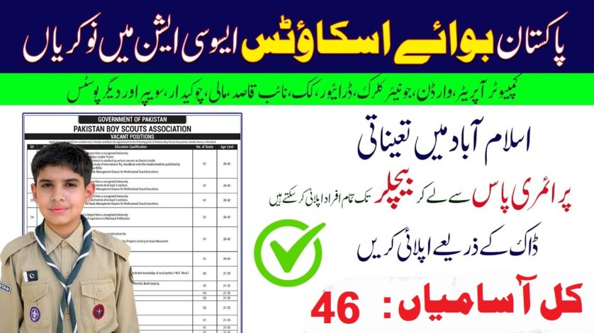 Pakistan Boy Scouts Association Jobs 2025