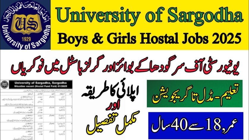 University of Sargodha UOS Jobs 2025