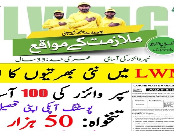 https://elite.org.pk LWMC Supervisor Jobs 2025