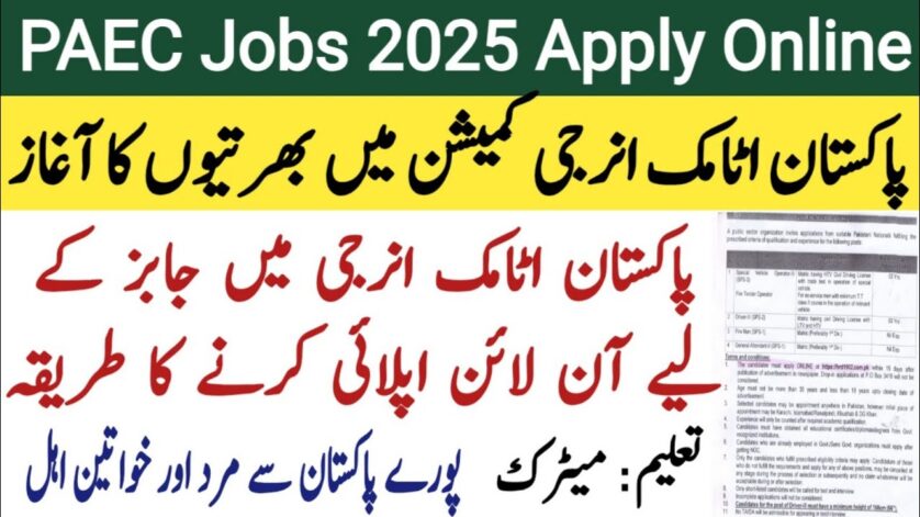 www.careerjobs2381.com.pk Pakistan Atomic Energy Jobs 2025