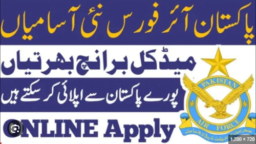 www.joinpaf.gov.pk Pakistan Air Force Medical Branch Jobs 2025