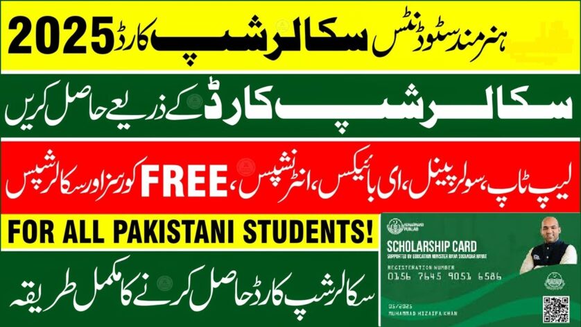Hunarmand Punjab Scholarship Card Online Registration hunarmandpunjab.pk
