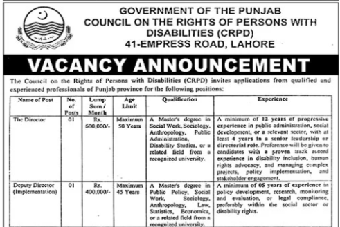 Council On The Rights Of Persons With Disabilities CRPD Jobs