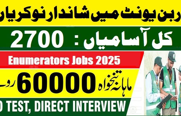 Enumerators 2700 Vacancies in Urban Unit 