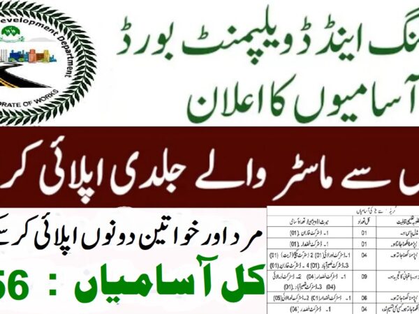 Urban Planning and Development Department Balochistan Jobs 2025